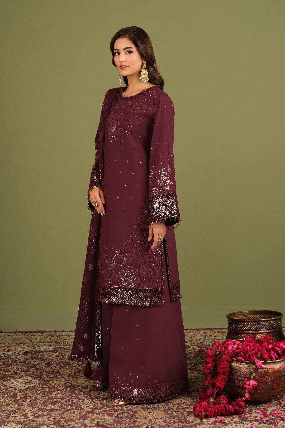 Alizeh | Luxe Raw Silk | AF-RS-16-Almas - Formal Dress - available at Maria Faisal in UK and USA.