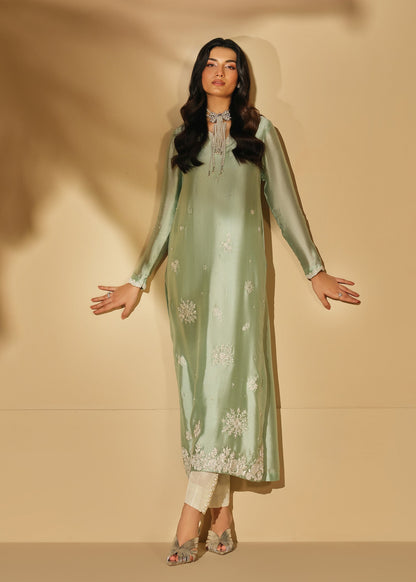 Mahum Asad | The Shadow Line | Halo - Formal Dress - available at Maria Faisal in UK and USA.