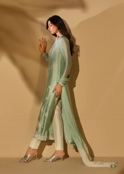 Mahum Asad | The Shadow Line | Halo - Formal Dress - available at Maria Faisal in UK and USA.