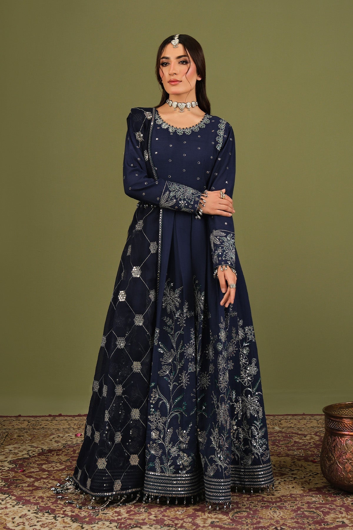 Alizeh | Luxe Raw Silk | AF-RS-11-Abaan - Formal Dress - available at Maria Faisal in UK and USA.