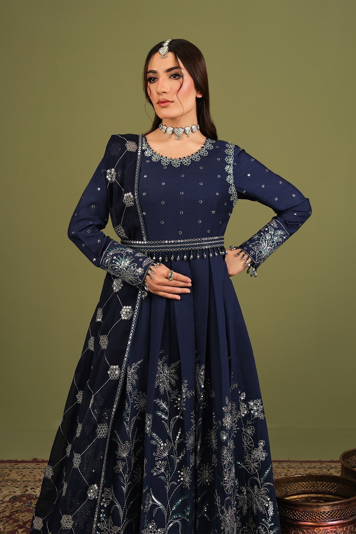 Alizeh | Luxe Raw Silk | AF-RS-11-Abaan - Formal Dress - available at Maria Faisal in UK and USA.