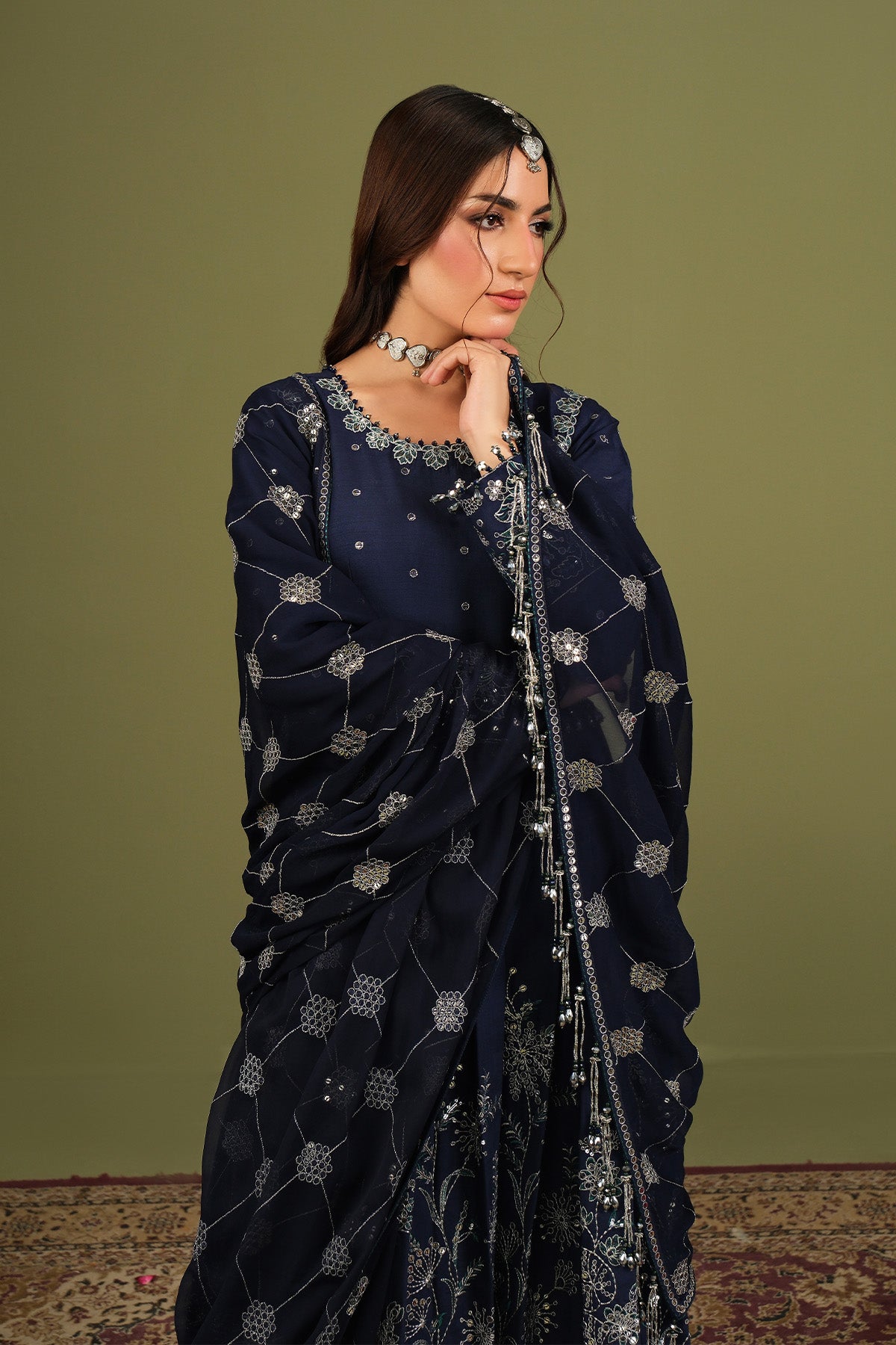 Alizeh | Luxe Raw Silk | AF-RS-11-Abaan - Formal Dress - available at Maria Faisal in UK and USA.