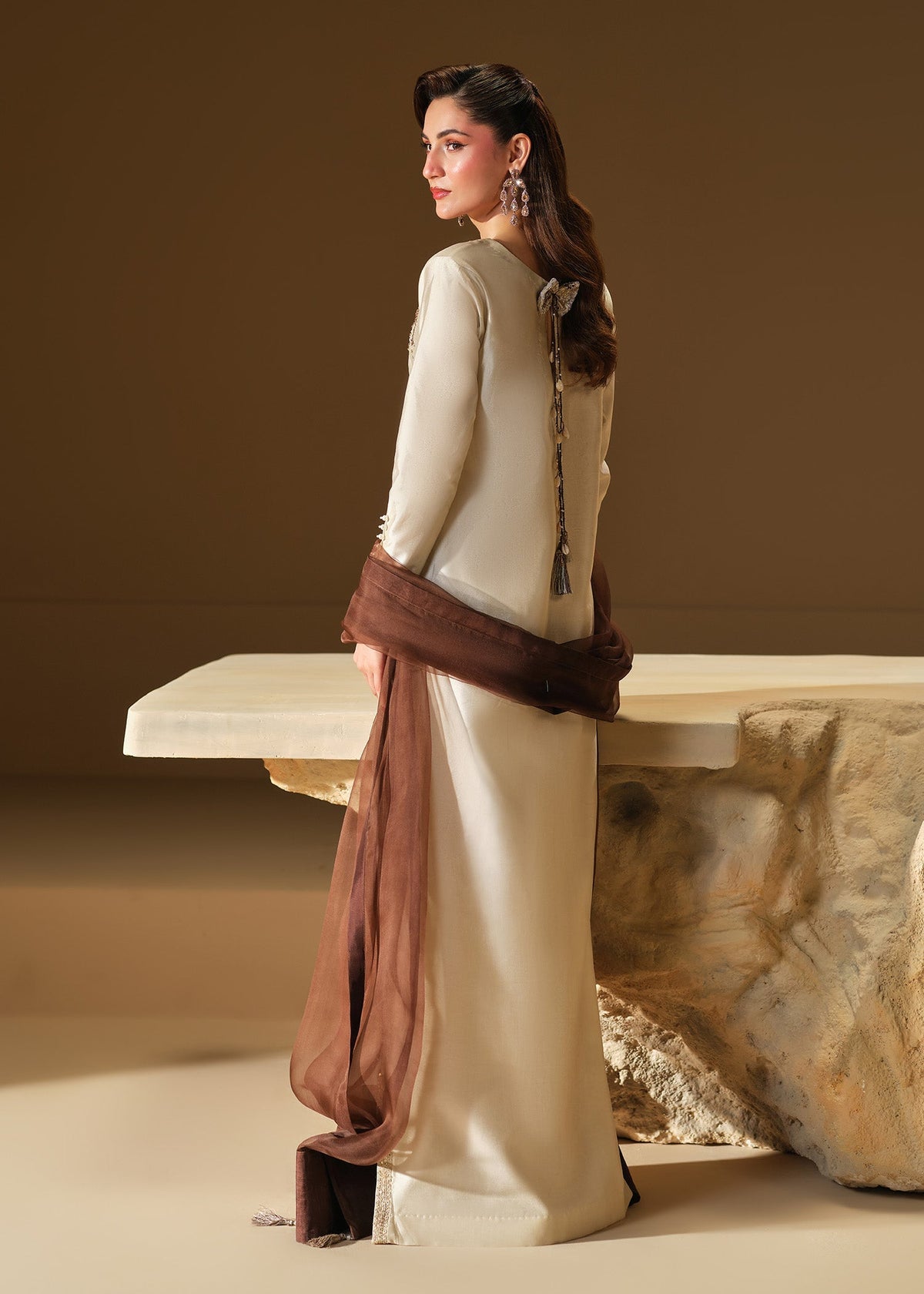 Mahum Asad | The Shadow Line | Contour - Formal Dress - available at Maria Faisal in UK and USA.