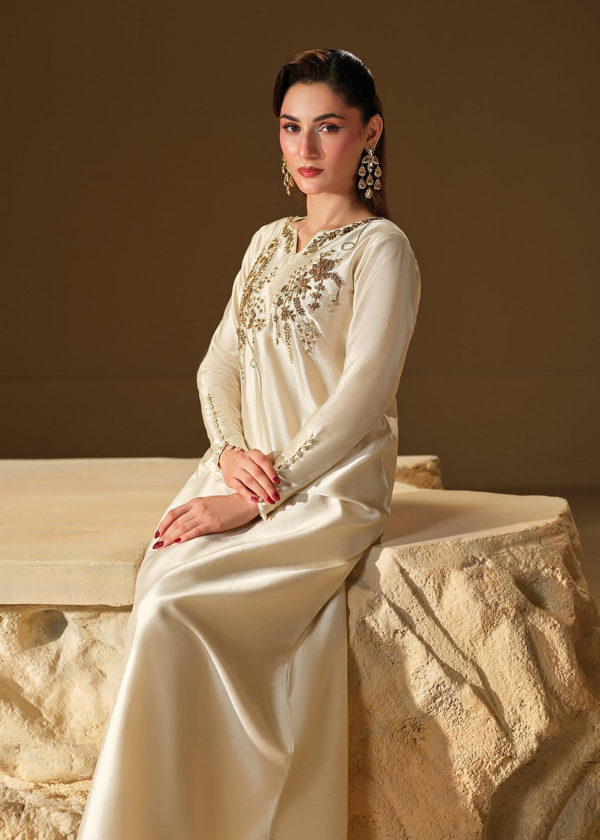 Mahum Asad | The Shadow Line | Contour - Formal Dress - available at Maria Faisal in UK and USA.