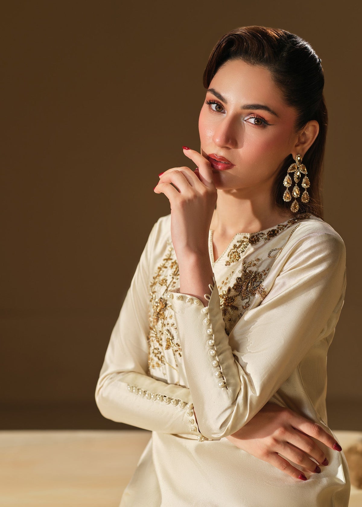Mahum Asad | The Shadow Line | Contour - Formal Dress - available at Maria Faisal in UK and USA.