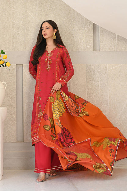 Mina Hasan | Signature Pret | Autumn Rose - Luxury Dress - available at Maria Faisal in UK and USA.