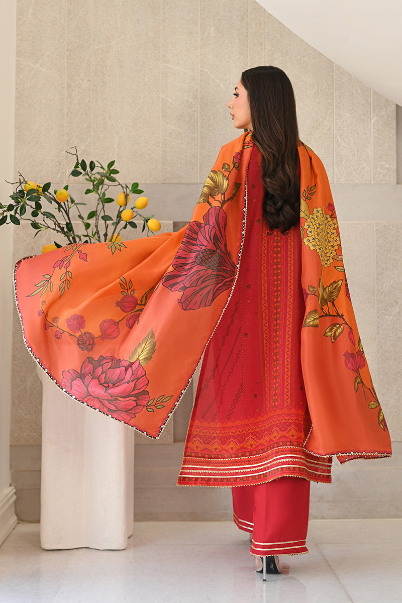 Mina Hasan | Signature Pret | Autumn Rose - Luxury Dress - available at Maria Faisal in UK and USA.