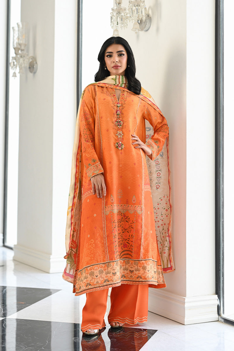 Mina Hasan | Signature Pret | Mocha Majesty - Luxury Dress - available at Maria Faisal in UK and USA.