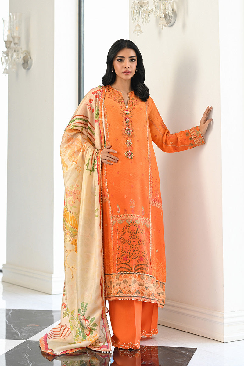 Mina Hasan | Signature Pret | Mocha Majesty - Luxury Dress - available at Maria Faisal in UK and USA.