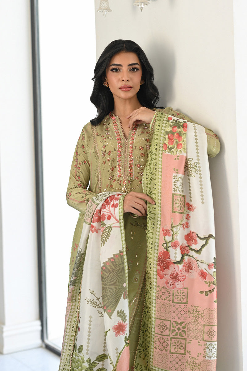 Mina Hasan | Signature Pret | Minted Pearls - Luxury Dress - available at Maria Faisal in UK and USA.