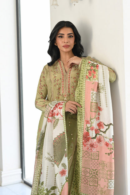Mina Hasan | Signature Pret | Minted Pearls - Luxury Dress - available at Maria Faisal in UK and USA.