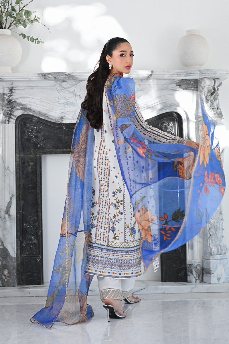 Mina Hasan | Signature Pret | Ceramic Garden - Luxury Dress - available at Maria Faisal in UK and USA.