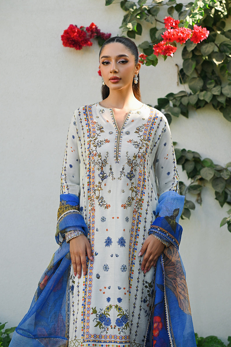 Mina Hasan | Signature Pret | Ceramic Garden - Luxury Dress - available at Maria Faisal in UK and USA.