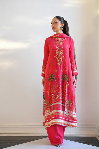 Mina Hasan | Signature Pret | Mughal Garden Pink - Luxury Dress - available at Maria Faisal in UK and USA.