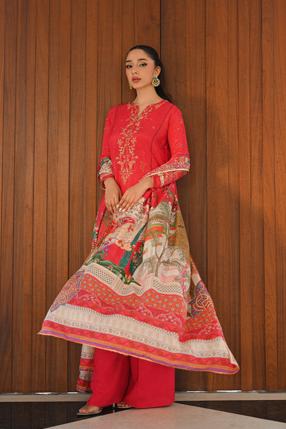 Mina Hasan | Signature Pret | Mughal Garden Pink - Luxury Dress - available at Maria Faisal in UK and USA.