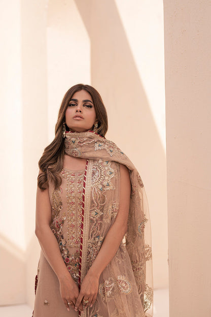 House of Nawab | Miorah Formals | BINAH - B - Designer Dress with Intricate embroidery and embellishments. Shop elegent wedding dress at Maria Faisal.