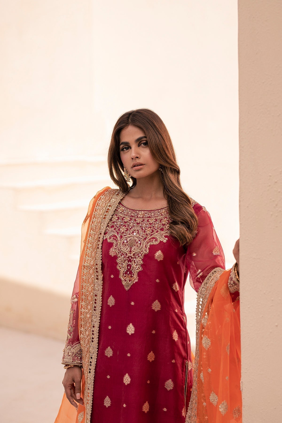 House of Nawab | Miorah Formals | TANYA - B - Designer Dress with Intricate embroidery and embellishments. Shop elegent wedding dress at Maria Faisal.