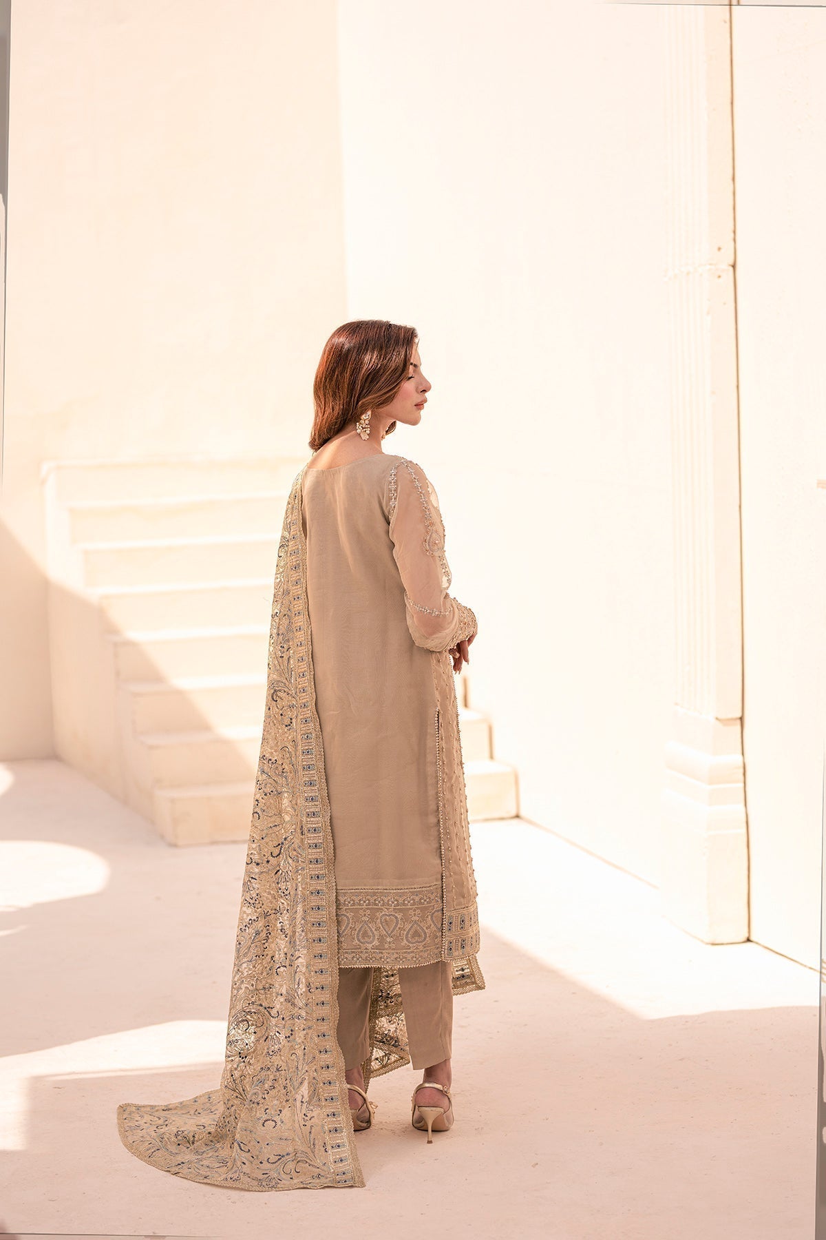 House of Nawab | Miorah Formals | ISOOD - B - Designer Dress with Intricate embroidery and embellishments. Shop elegent wedding dress at Maria Faisal.