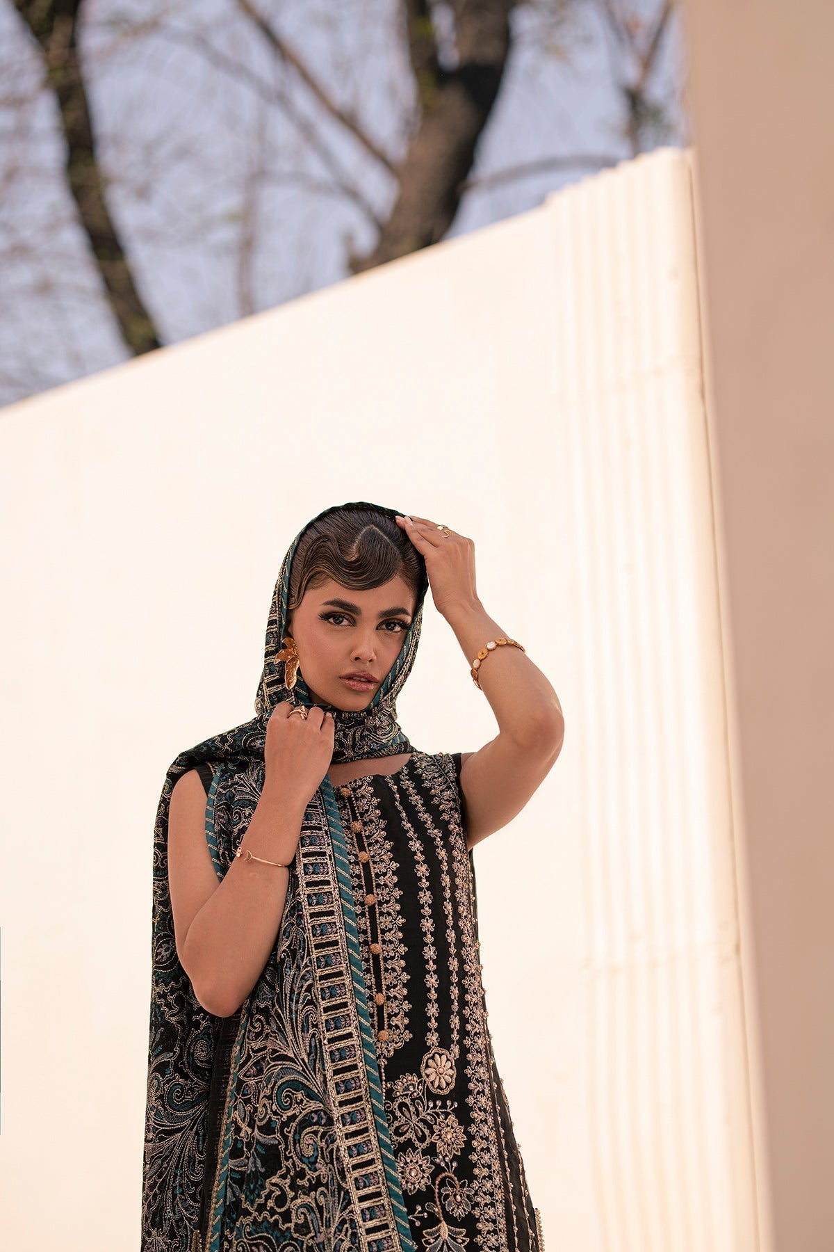 House of Nawab | Miorah Formals | ISOOD - A - Designer Dress with Intricate embroidery and embellishments. Shop elegent wedding dress at Maria Faisal.