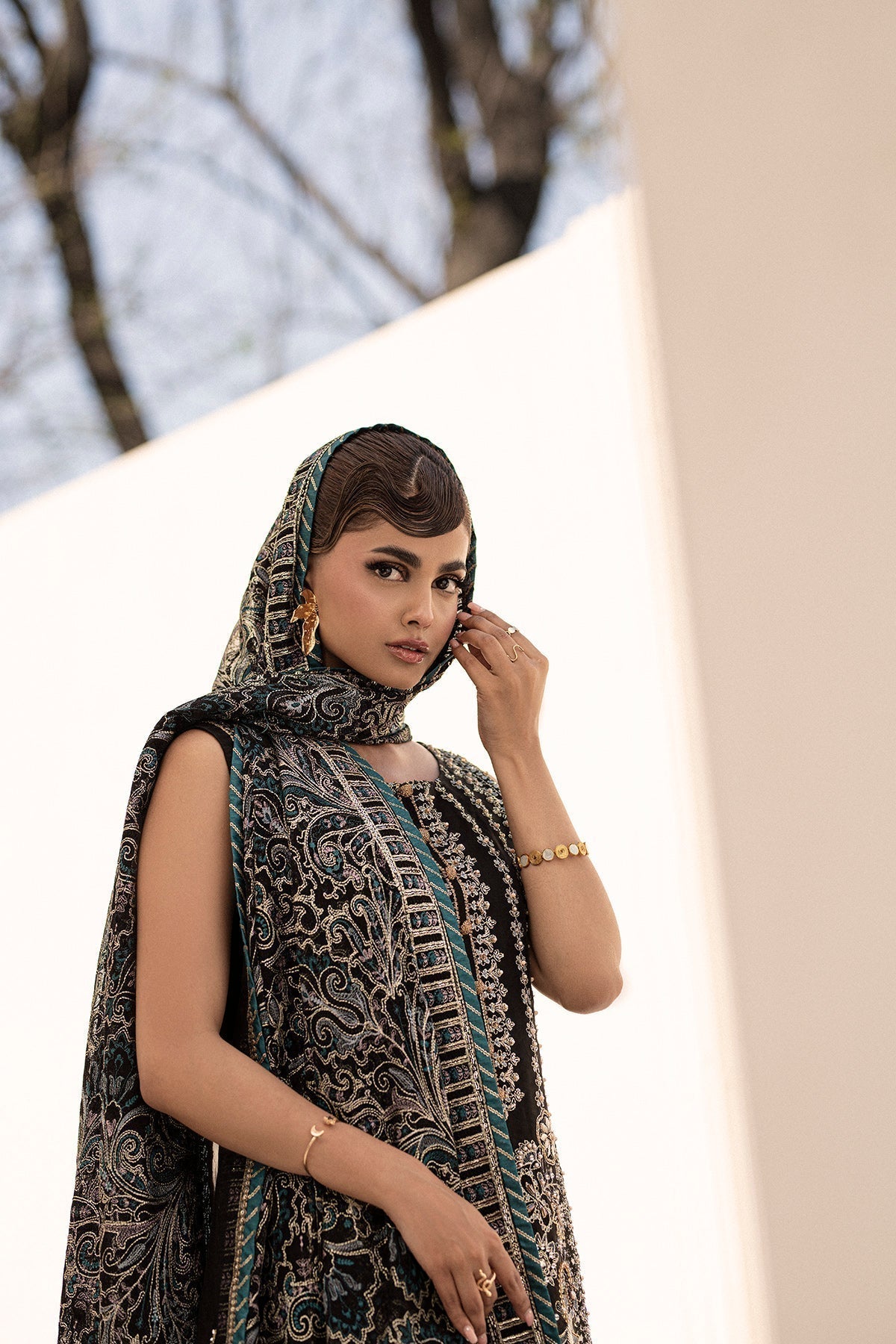 House of Nawab | Miorah Formals | ISOOD - A - Designer Dress with Intricate embroidery and embellishments. Shop elegent wedding dress at Maria Faisal.