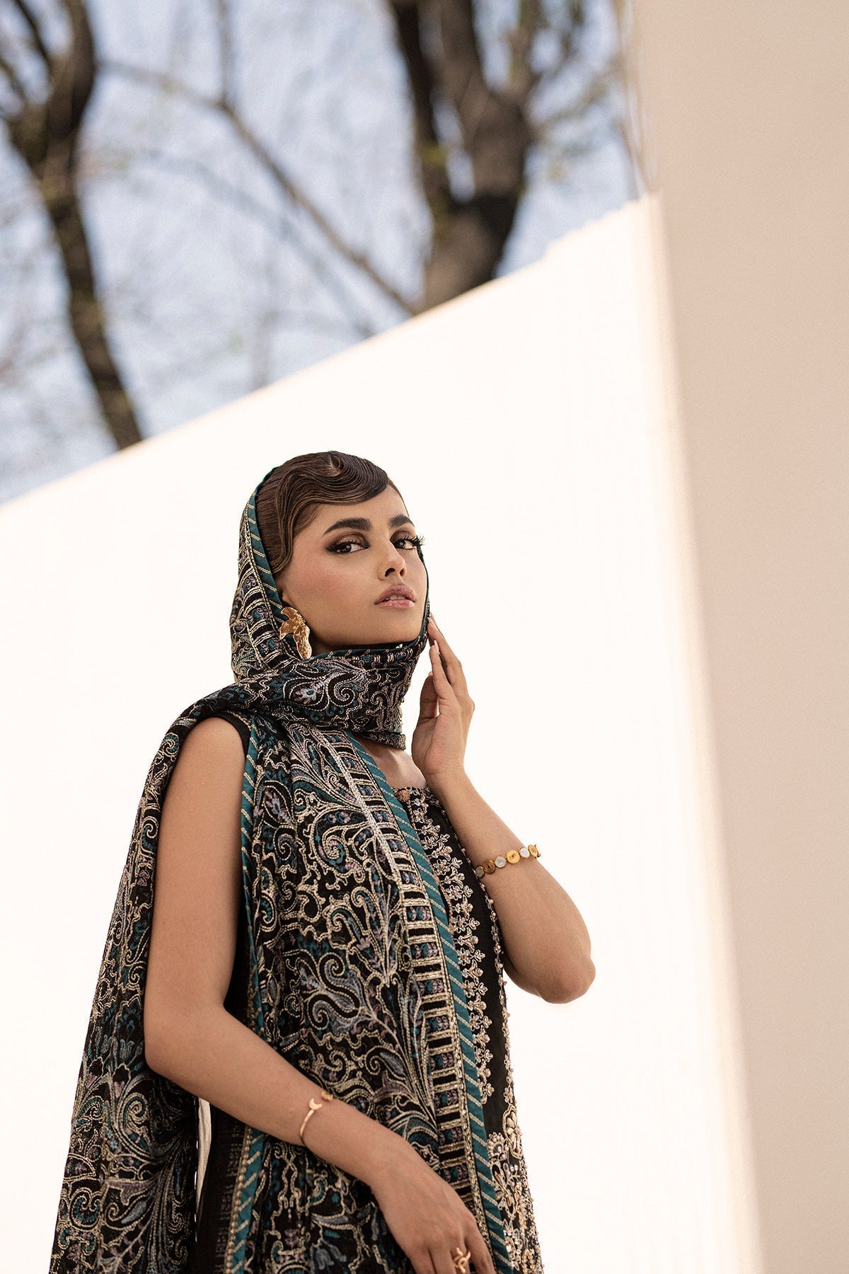 House of Nawab | Miorah Formals | ISOOD - A - Designer Dress with Intricate embroidery and embellishments. Shop elegent wedding dress at Maria Faisal.