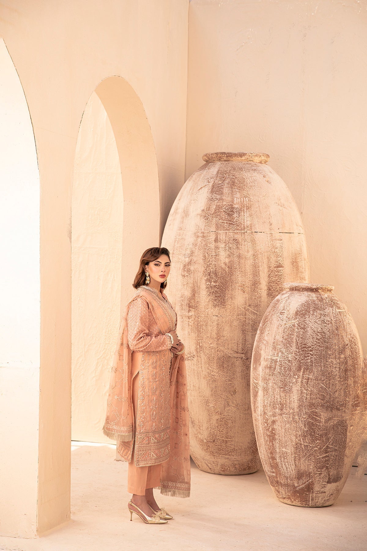 House of Nawab | Miorah Formals | IVAAN - B - Designer Dress with Intricate embroidery and embellishments. Shop elegent wedding dress at Maria Faisal.