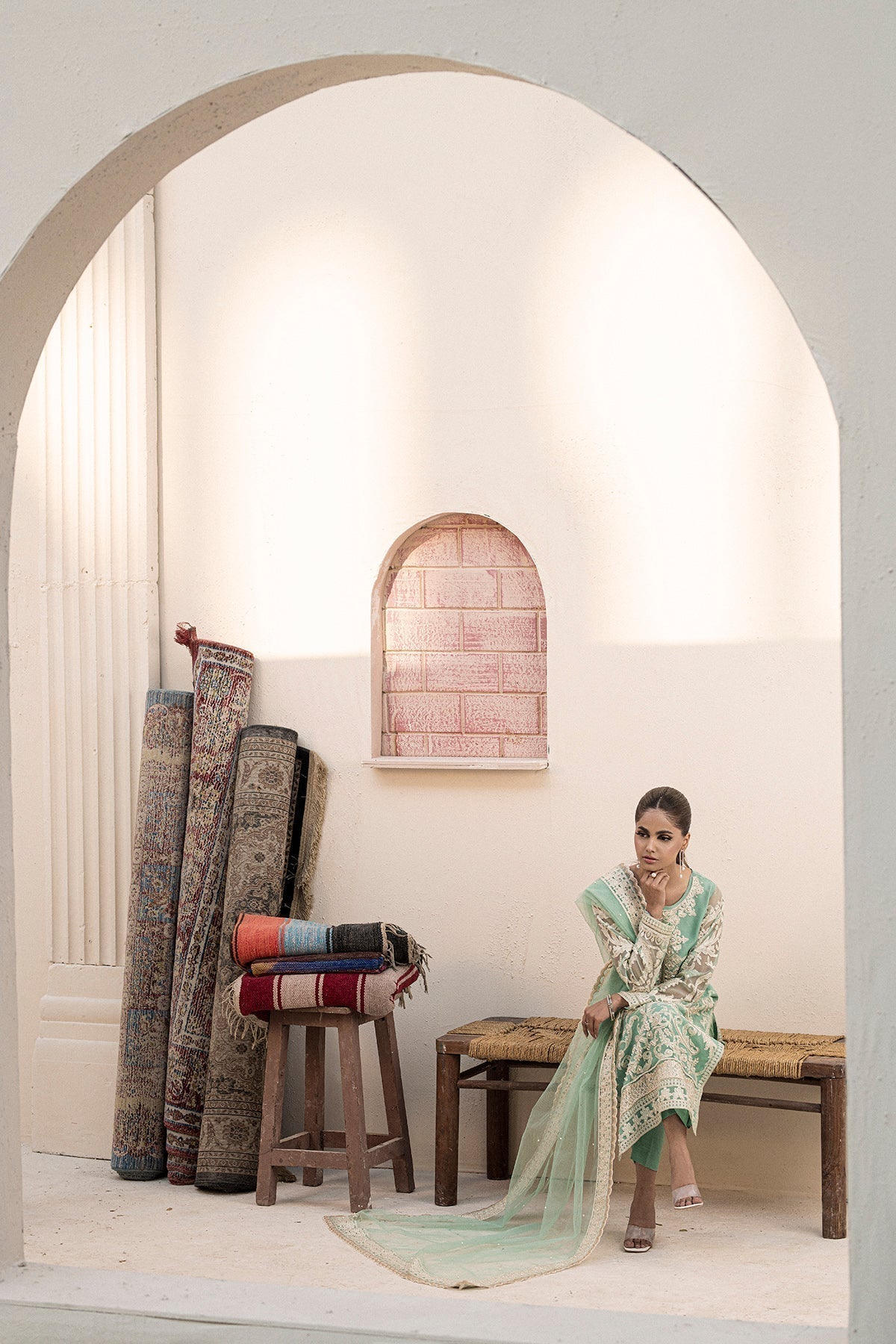 House of Nawab | Miorah Formals | IRFA - A - Designer Dress with Intricate embroidery and embellishments. Shop elegent wedding dress at Maria Faisal.