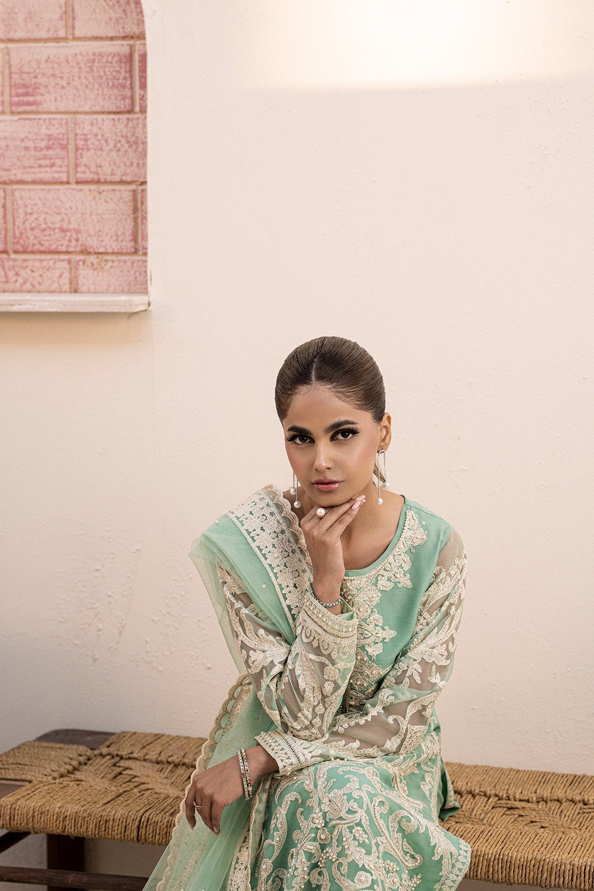 House of Nawab | Miorah Formals | IRFA - A - Designer Dress with Intricate embroidery and embellishments. Shop elegent wedding dress at Maria Faisal.