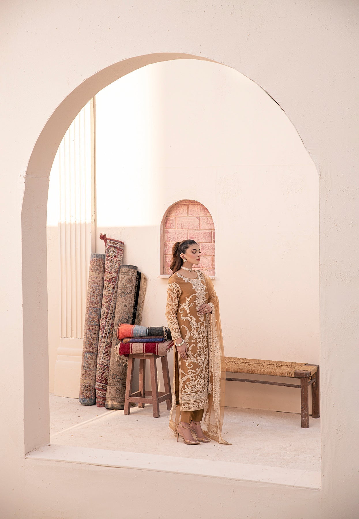 House of Nawab | Miorah Formals | IRFA - B - Designer Dress with Intricate embroidery and embellishments. Shop elegent wedding dress at Maria Faisal.