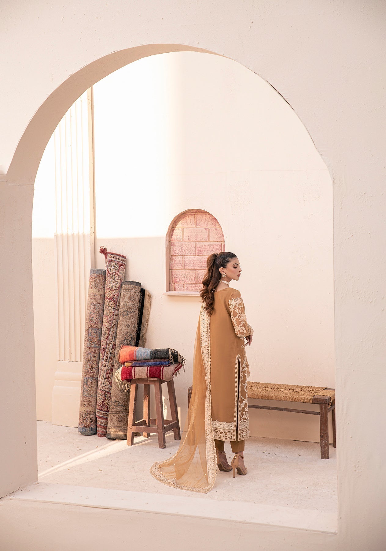 House of Nawab | Miorah Formals | IRFA - B - Designer Dress with Intricate embroidery and embellishments. Shop elegent wedding dress at Maria Faisal.