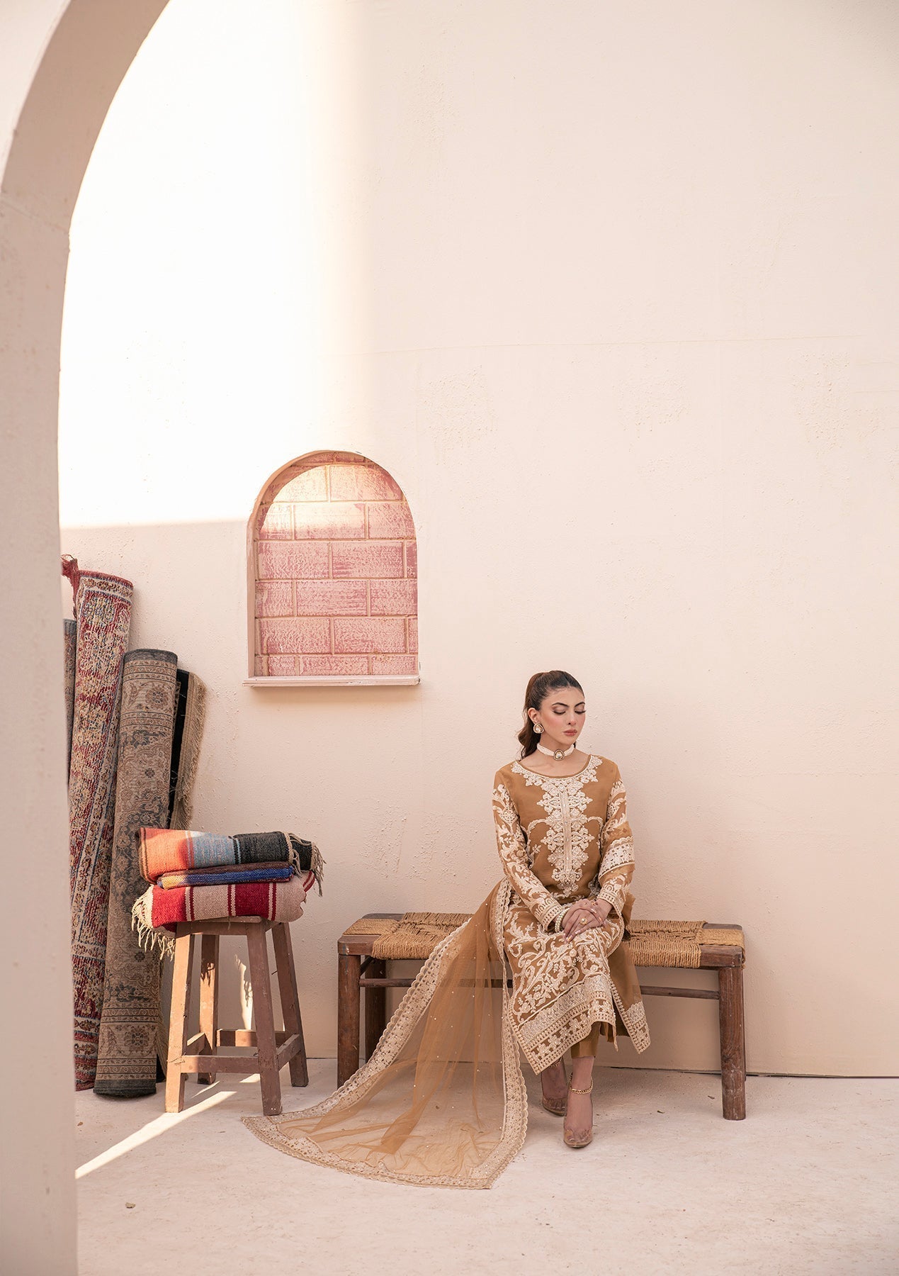 House of Nawab | Miorah Formals | IRFA - B - Designer Dress with Intricate embroidery and embellishments. Shop elegent wedding dress at Maria Faisal.