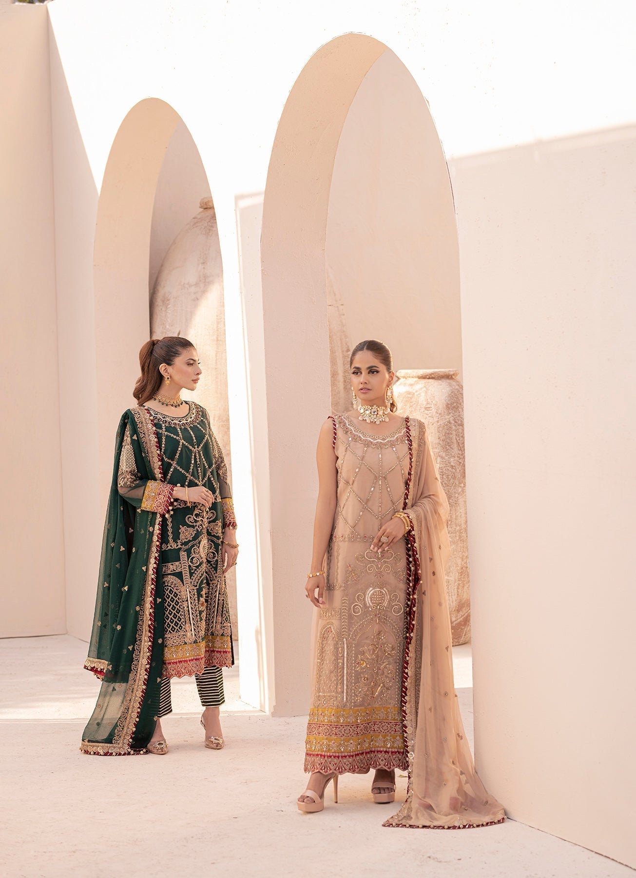 House of Nawab | Miorah Formals | ZIDHAR - A - Designer Dress with Intricate embroidery and embellishments. Shop elegent wedding dress at Maria Faisal.