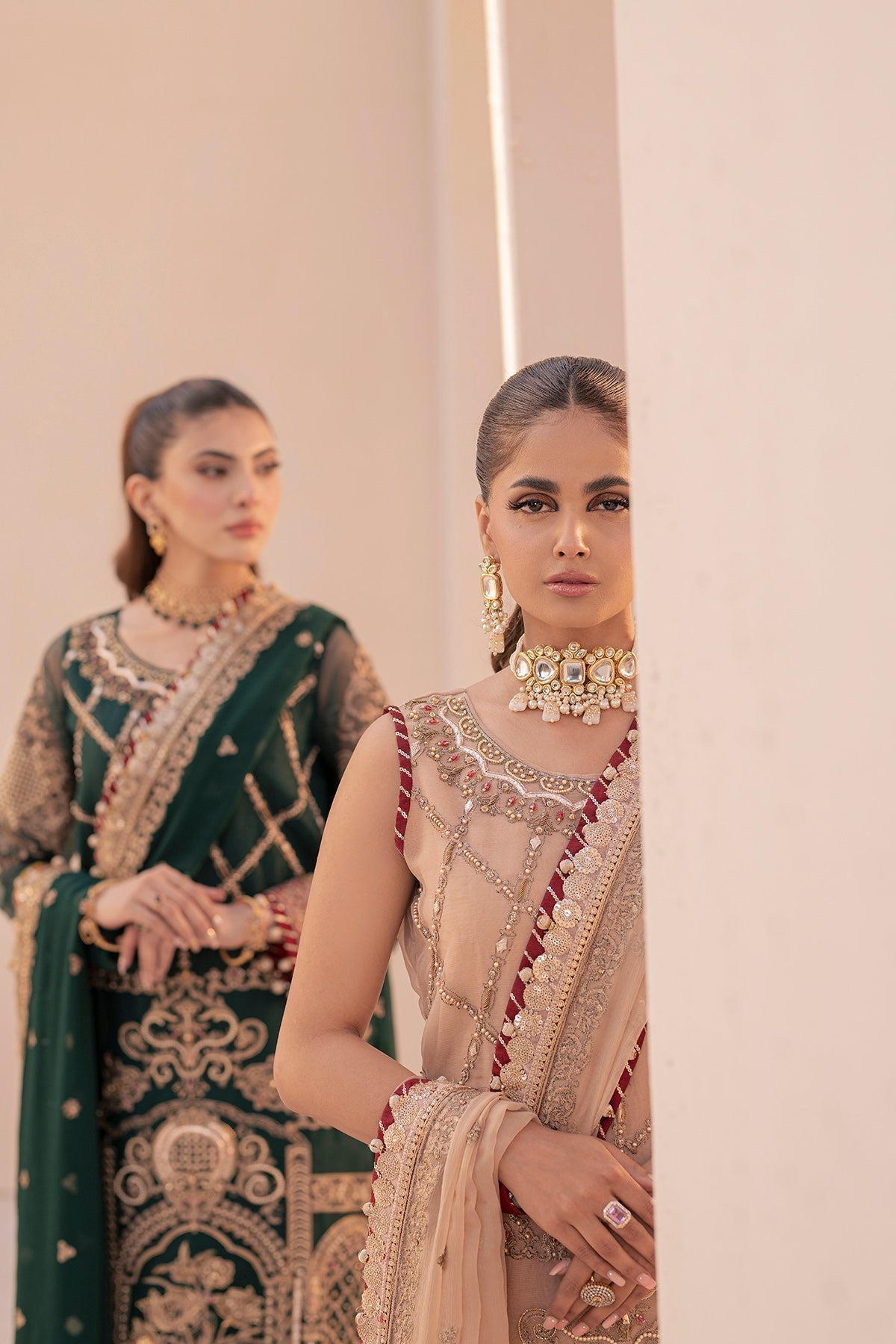 House of Nawab | Miorah Formals | ZIDHAR - A - Designer Dress with Intricate embroidery and embellishments. Shop elegent wedding dress at Maria Faisal.