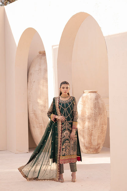 House of Nawab | Miorah Formals | ZIDHAR - A - Designer Dress with Intricate embroidery and embellishments. Shop elegent wedding dress at Maria Faisal.