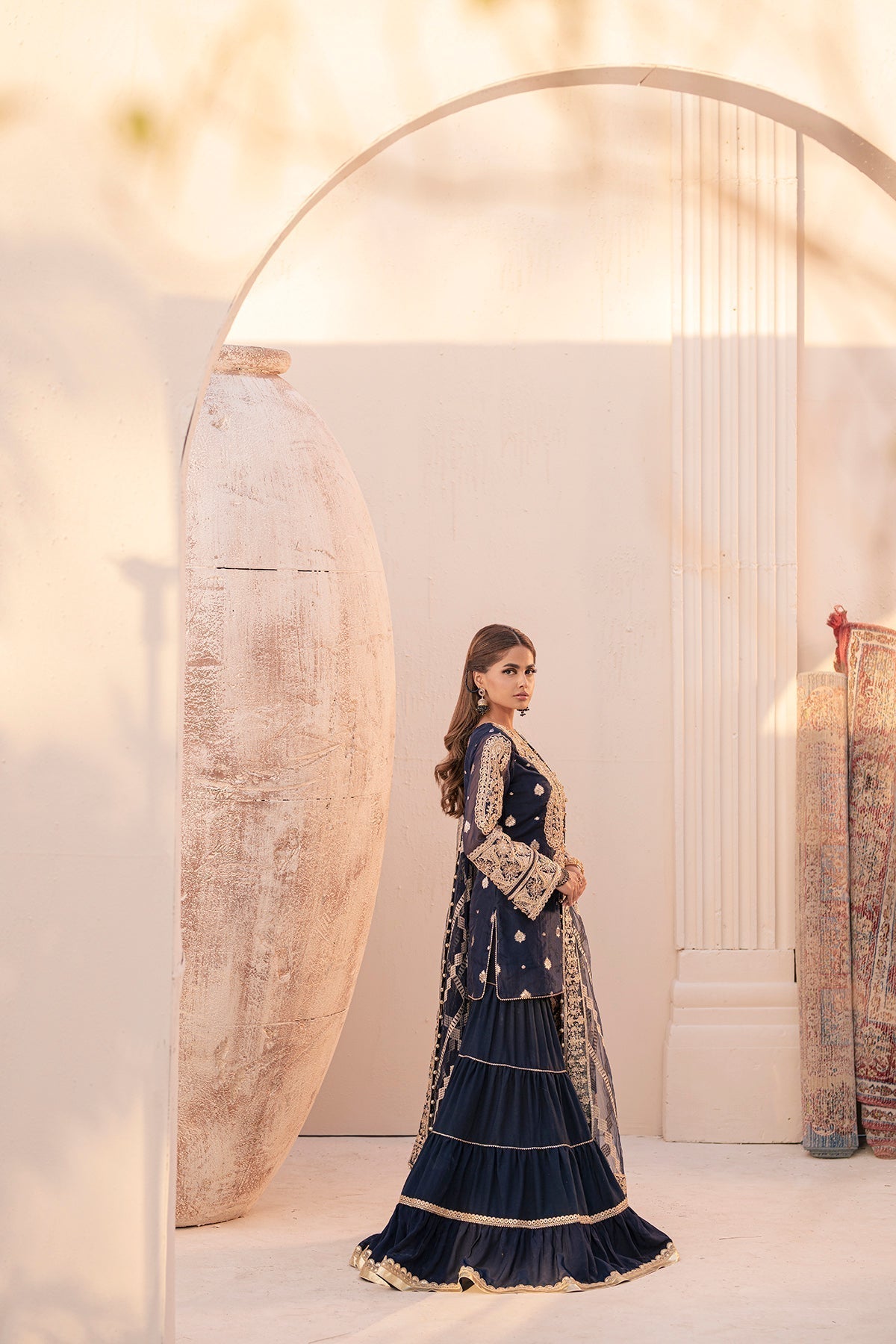 House of Nawab | Miorah Formals | IRAMMA - A - Designer Dress with Intricate embroidery and embellishments. Shop elegent wedding dress at Maria Faisal.