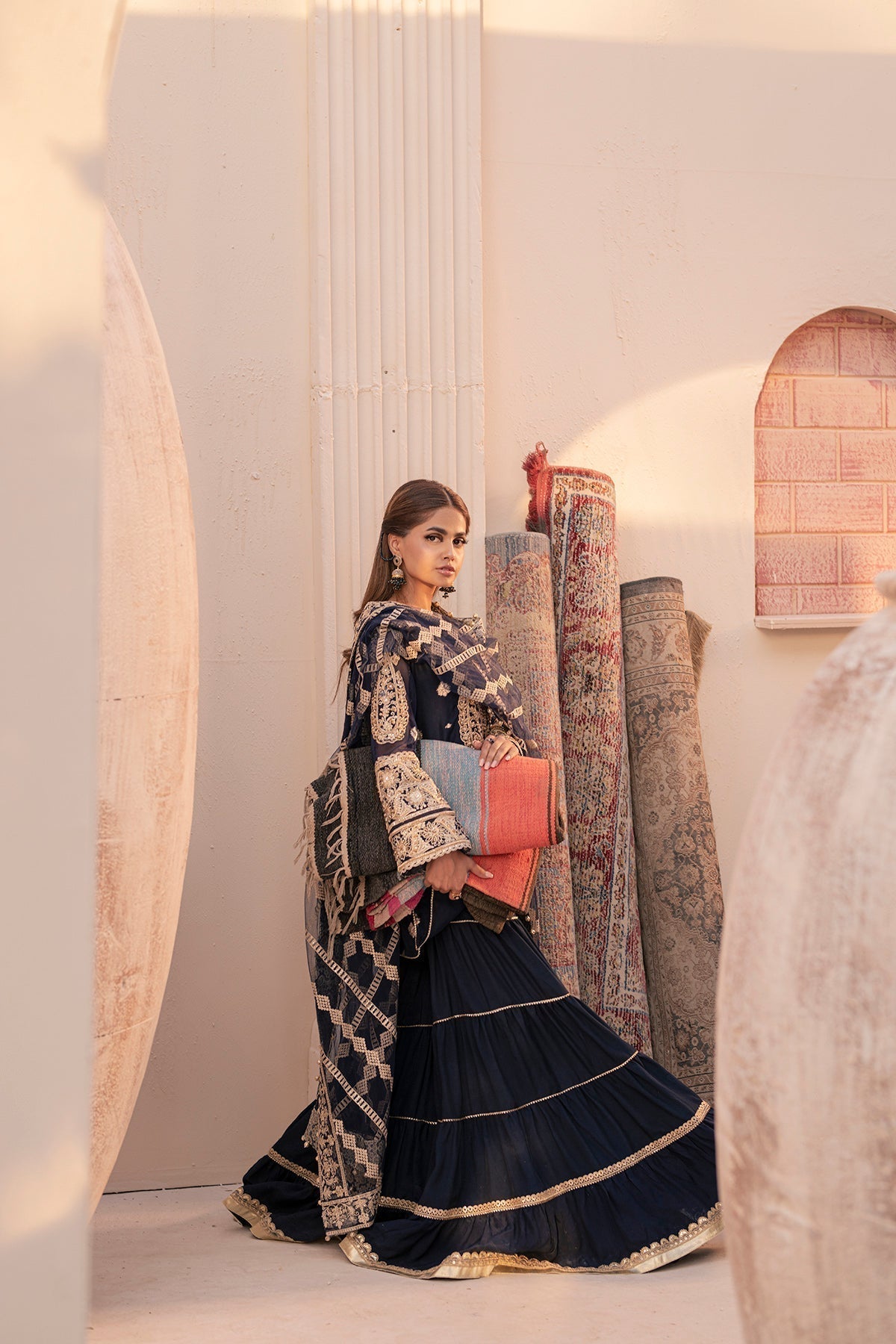 House of Nawab | Miorah Formals | IRAMMA - A - Designer Dress with Intricate embroidery and embellishments. Shop elegent wedding dress at Maria Faisal.