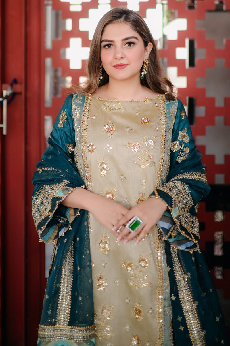 MNR | Zarlish Festive 25 | Rabia Jabbar in Lehar - Formal Dress - available at Maria Faisal in UK and USA.