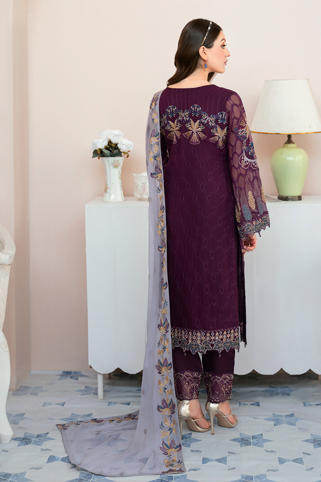 Ramsha | Rangoon Chiffon Collection 24 | D-904 - Waniyas