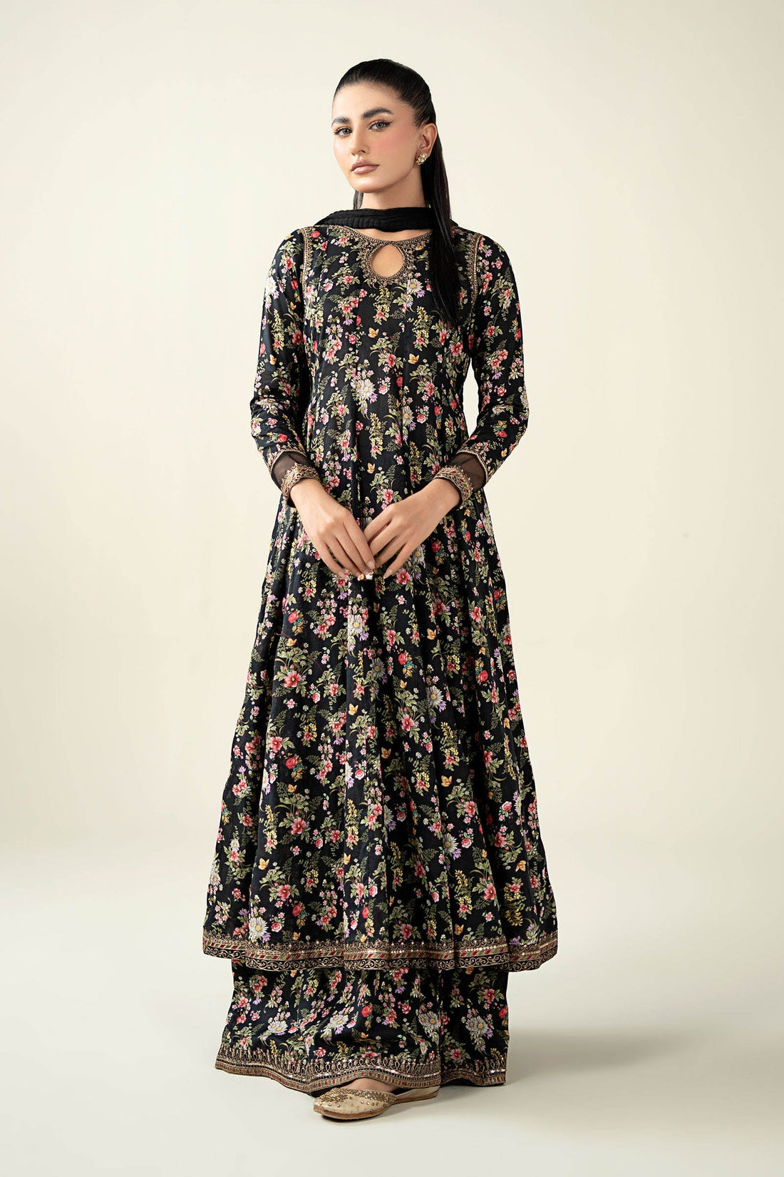Maria B | Luxury Winter Pret 25 | DW-EA24-81R1-Black - Ladies Clothes - Maria Faisal
