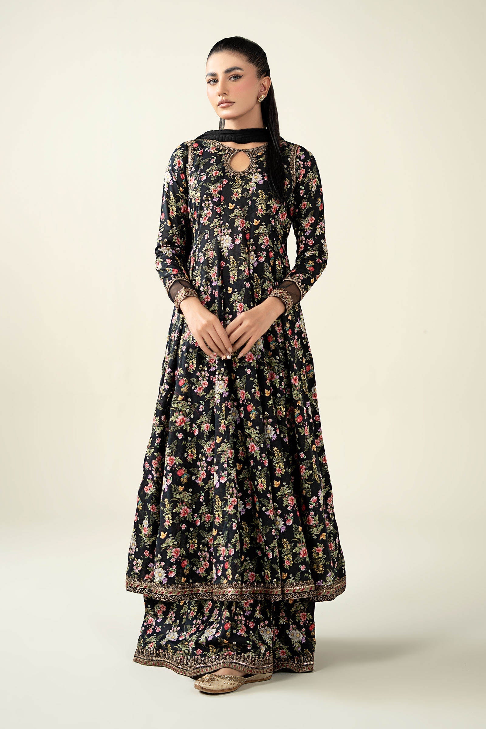 Maria B | Luxury Winter Pret 25 | DW-EA24-81R1-Black - Ladies Clothes - Maria Faisal