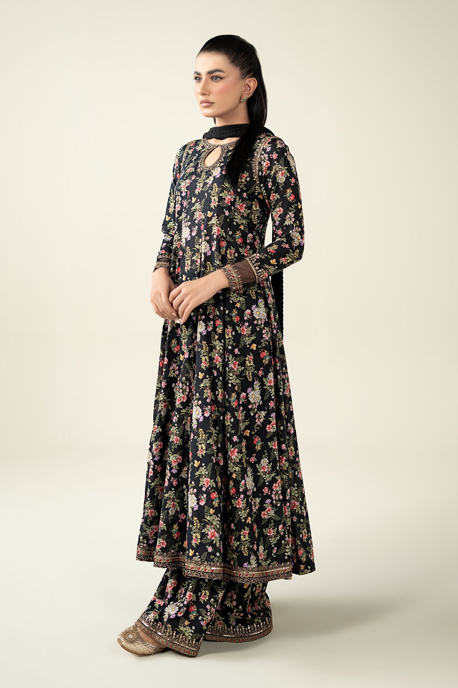 Maria B | Luxury Winter Pret 25 | DW-EA24-81R1-Black - Ladies Clothes - Maria Faisal