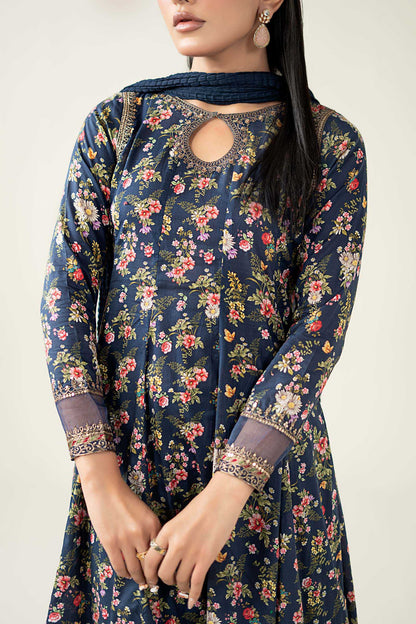 Maria B | Luxury Winter Pret 25 | DW-EA24-81R1-Blue - Ladies Clothes - Maria Faisal