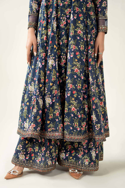 Maria B | Luxury Winter Pret 25 | DW-EA24-81R1-Blue - Ladies Clothes - Maria Faisal