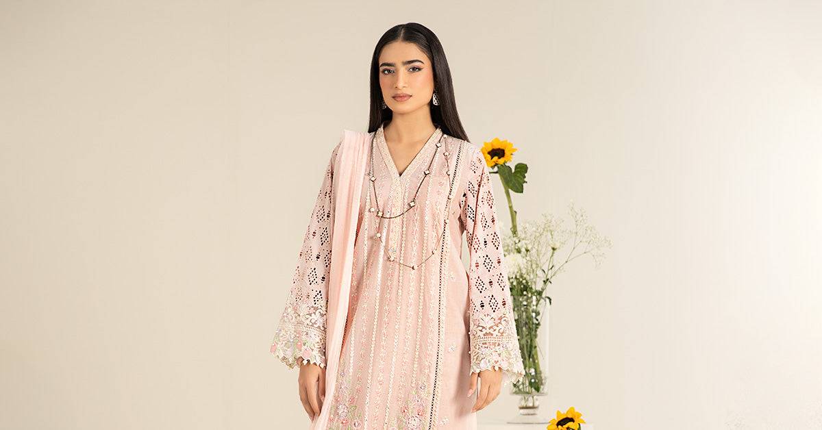 Maira B | Ready to Wear | DW-EF25-07 Pink by Maria Faisal - Registered Vendor of : Maria B - type : Wedding Dress - 100% original wedding dresses