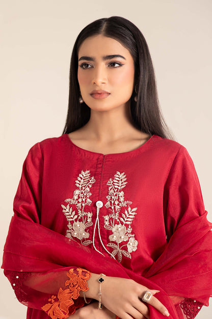Maira B | Ready to Wear | DW-EF25-15 Red by Maria Faisal - Registered Vendor of : Maria B - type : Wedding Dress - 100% original wedding dresses