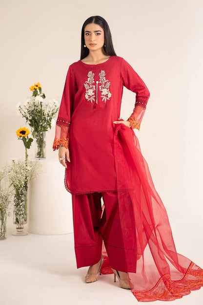 Maira B | Ready to Wear | DW-EF25-15 Red by Maria Faisal - Registered Vendor of : Maria B - type : Wedding Dress - 100% original wedding dresses