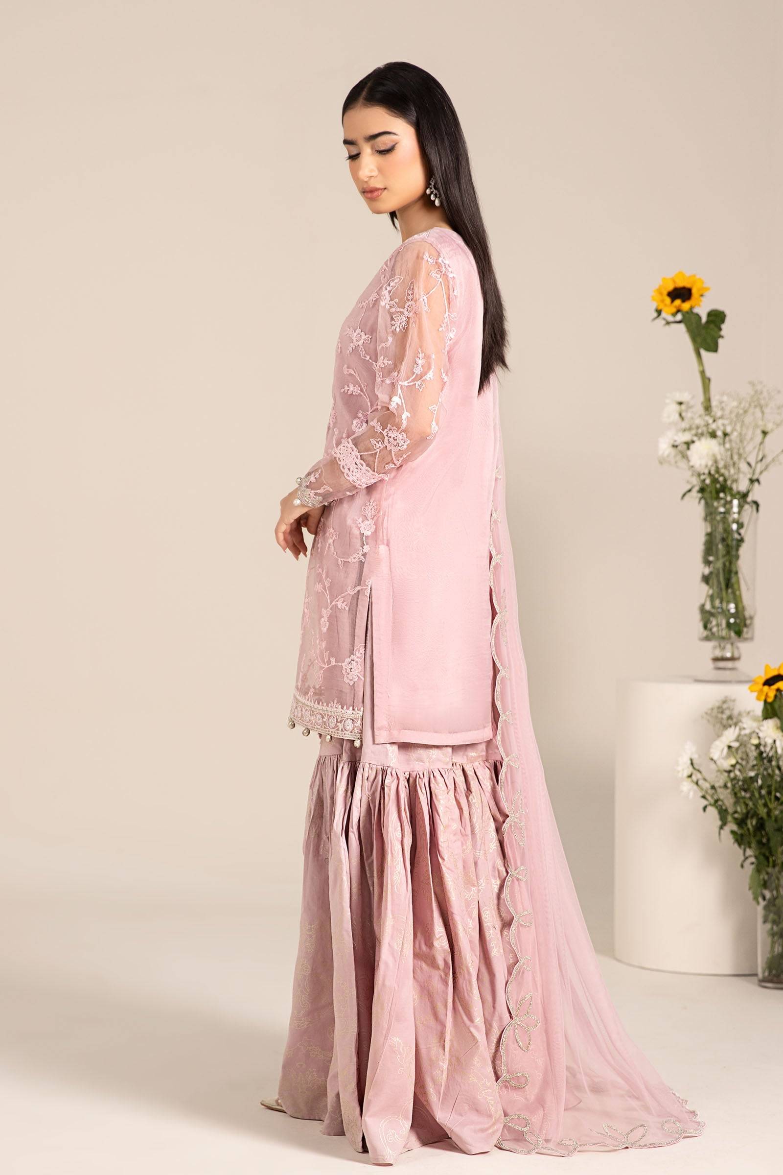 Maira B | Ready to Wear | DW-EF25-17 Lilac by Maria Faisal - Registered Vendor of : Maria B - type : Wedding Dress - 100% original wedding dresses