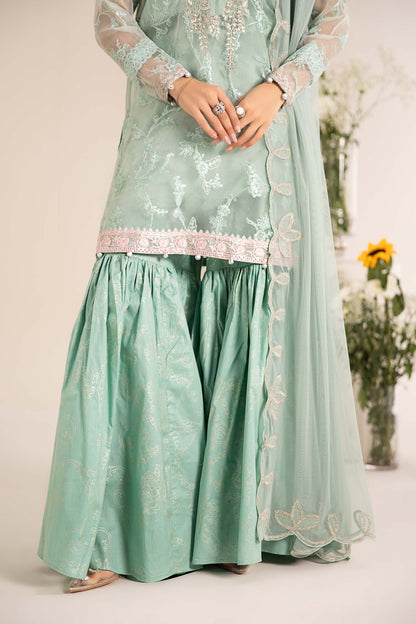 Maira B | Ready to Wear | DW-EF25-17 Green by Maria Faisal - Registered Vendor of : Maria B - type : Wedding Dress - 100% original wedding dresses