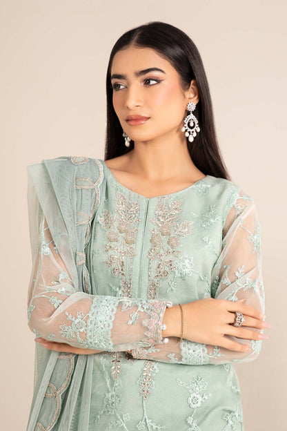 Maira B | Ready to Wear | DW-EF25-17 Green by Maria Faisal - Registered Vendor of : Maria B - type : Wedding Dress - 100% original wedding dresses