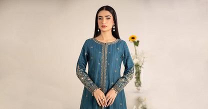 Maira B | Ready to Wear | DW-EF25-21 Blue by Maria Faisal - Registered Vendor of : Maria B - type : Wedding Dress - 100% original wedding dresses